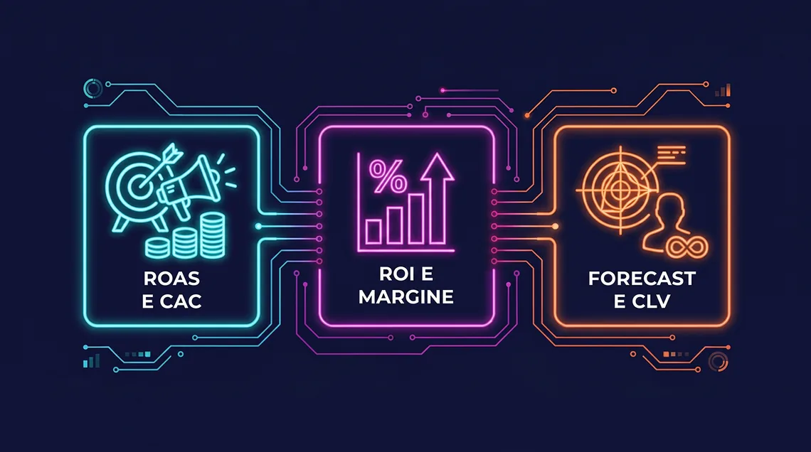 Infografica del servizio E-commerce Webiness: progetto completo di vendita online tra analisi dei mercati ed esperienza d'acquisto